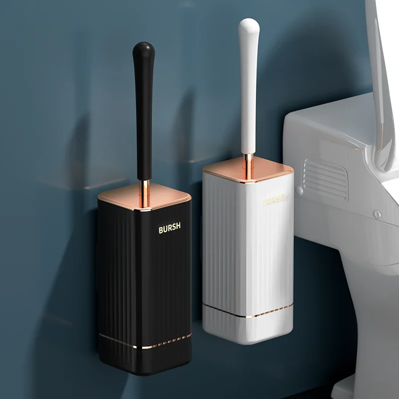 

Bathroom Deep Cleaning Toilet Brush No Dead Corner Household Wash Toilet Silicone Brush Wall-mounted Toilet Cleaning Toilet Set