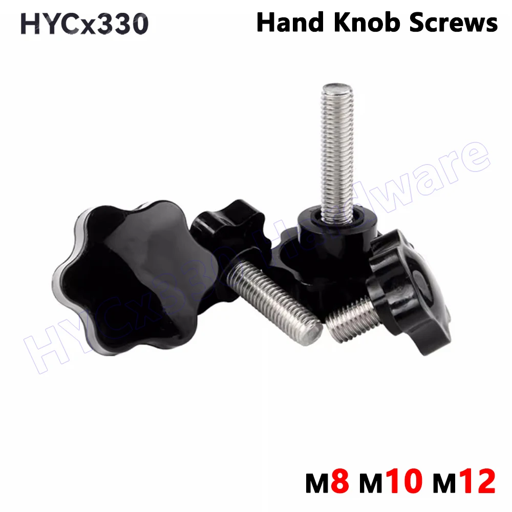 Ручные винты M12 M10 M8 304 резьбовой зажим из нержавеющей стали D31 D38 D48 бакелитовый
