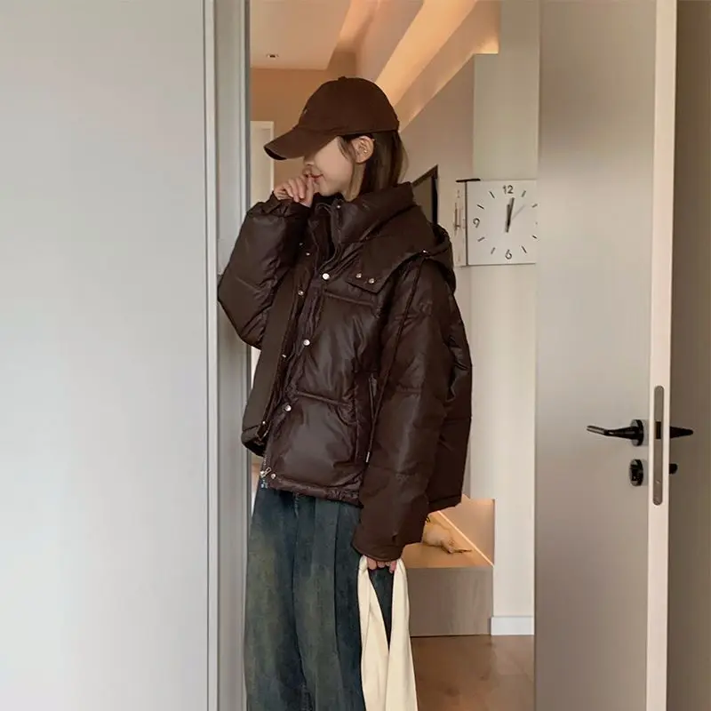 Gaganight Женская пуховая куртка из хлопка новинка 2024 зимняя Свободная