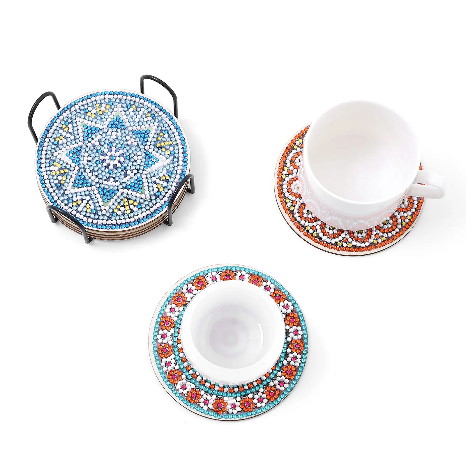 Лидер продаж 6 шт. богемная деревянная круглая точечная дрель ручной работы