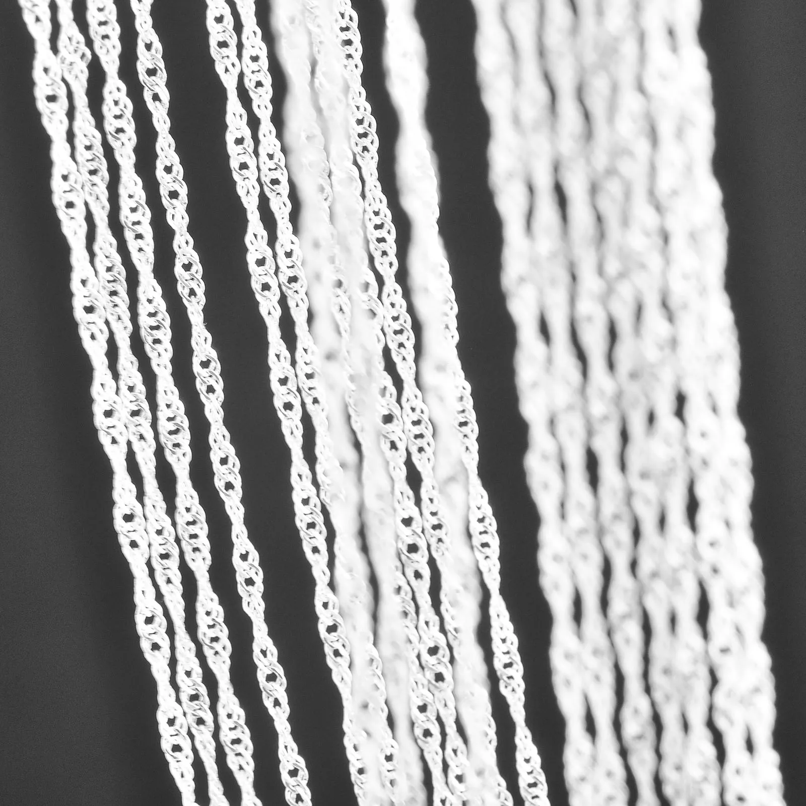 Высшее качество подлинное 925 Стерлинговое Серебро водная волна Сингапурское