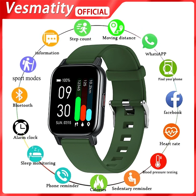 

GTS1 Smart Watch Fitness Tracker with Heart Rate,Sleep Monitor,Touch Screen Smartwatch for Women Men Compatible Android iOS