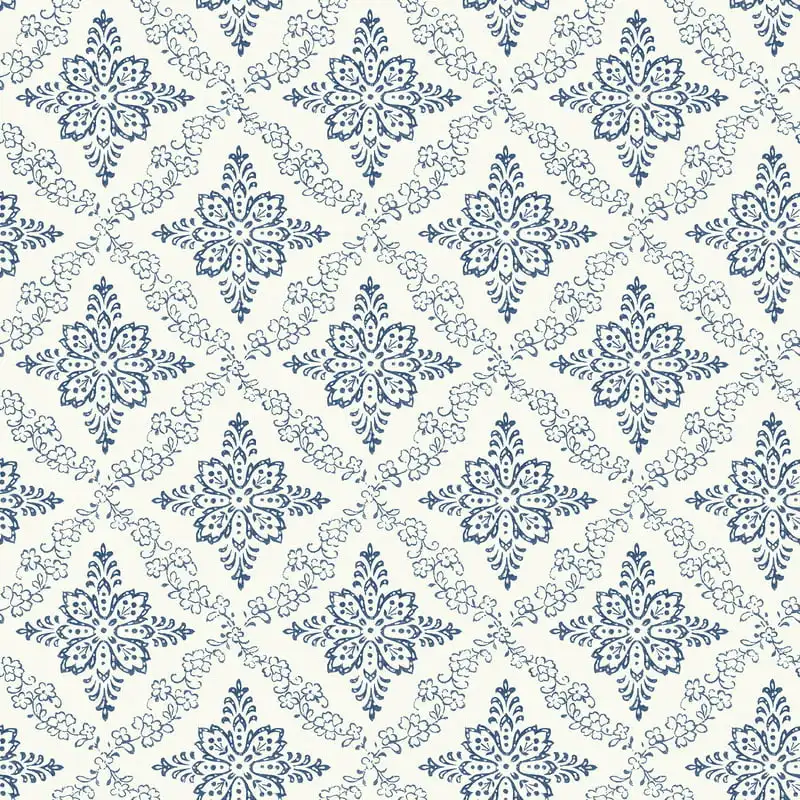 

Walls Decor Wynonna Navy Geometric Floral Wallpaper