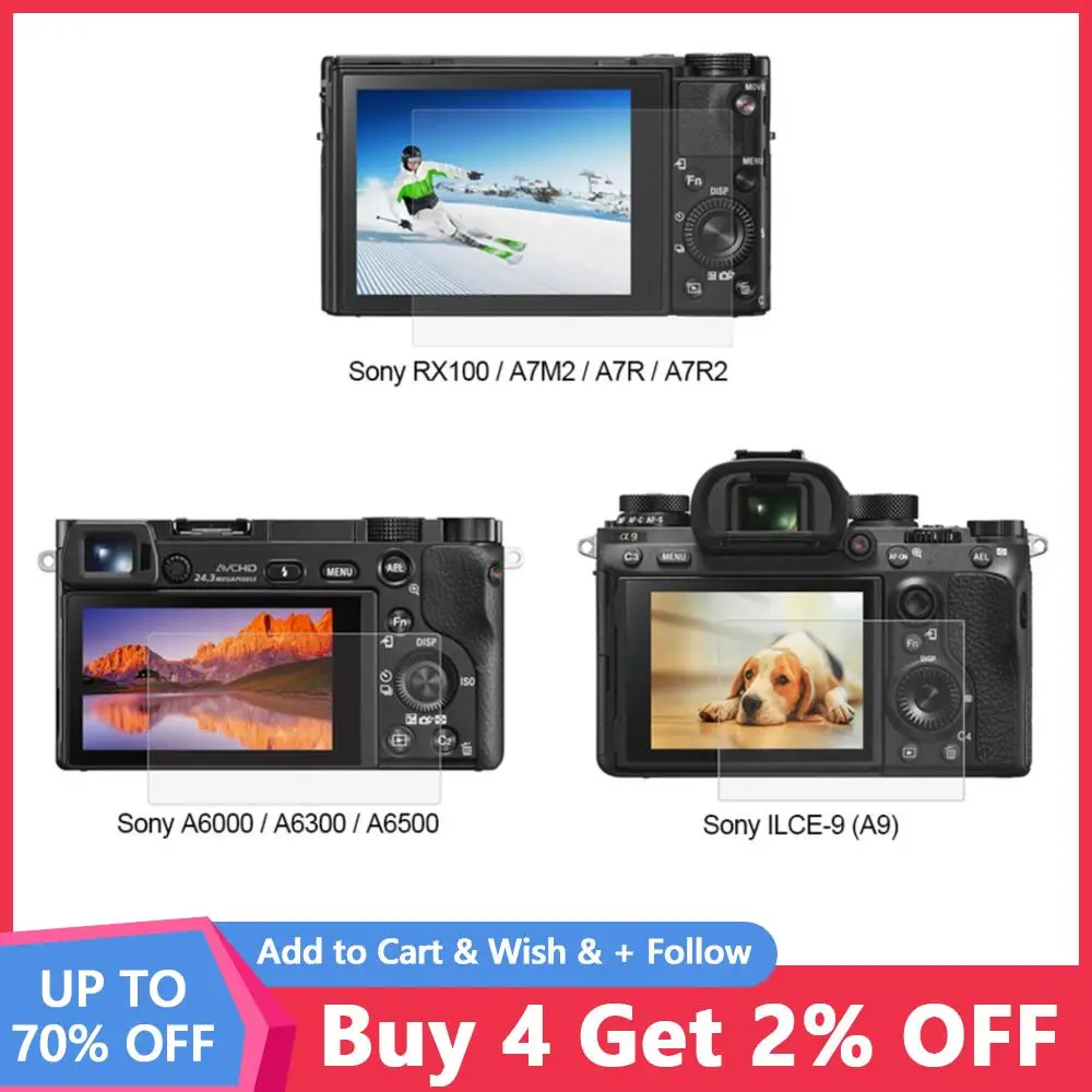 

Защитное стекло PULUZ для Sony ILCE-9 A9 A6000/A6500 RX100/A7M2/A7R/A7R2 камера 0,3 мм изогнутые края пленка