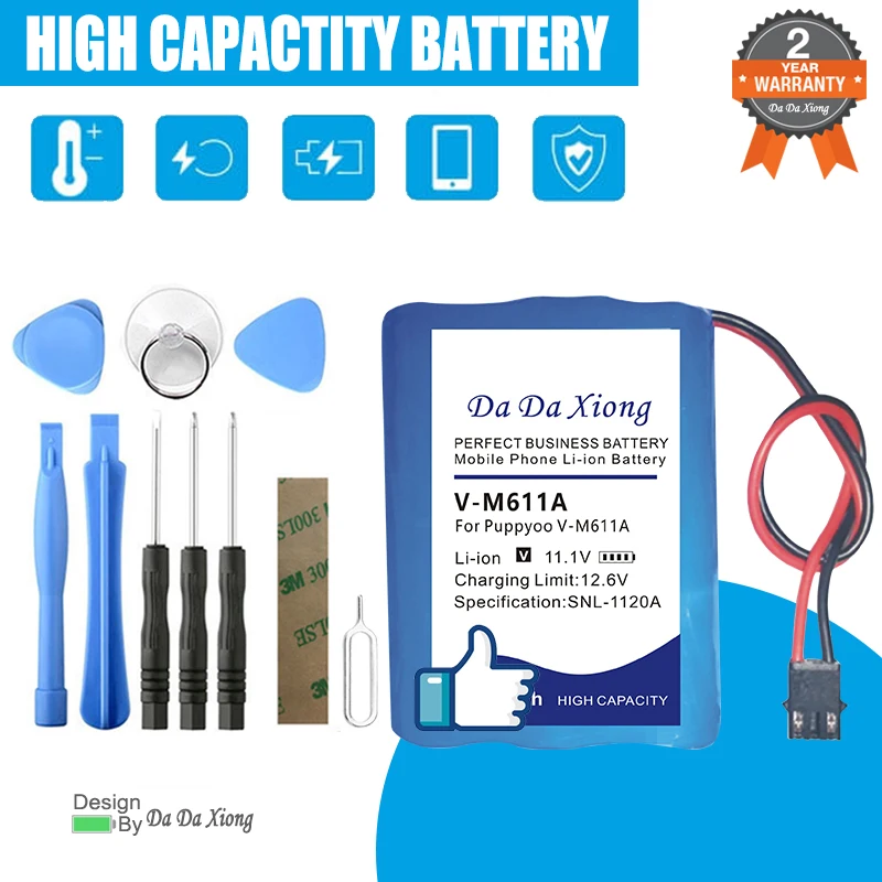 Высококачественная новая литий-ионная батарея 11,1 В 3500 мАч для PUPPYOO V-M611A, M611 V-M611 аксессуары для робота-пылесоса