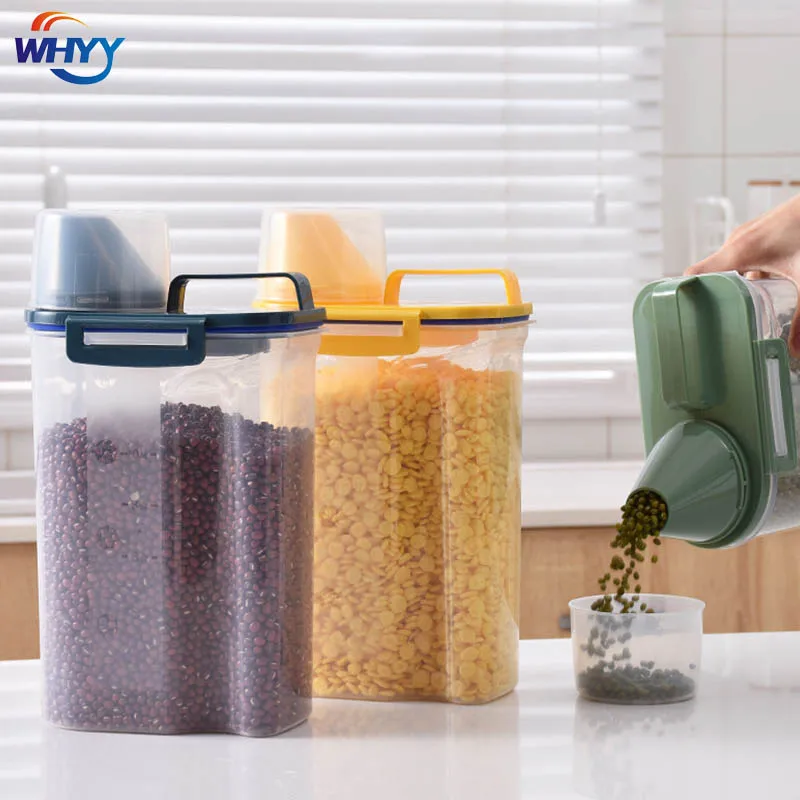 

WHYY контейнер для хранения пищевых продуктов, контейнер для хранения риса, пластиковый герметичный контейнер с защитой от насекомых для зер...