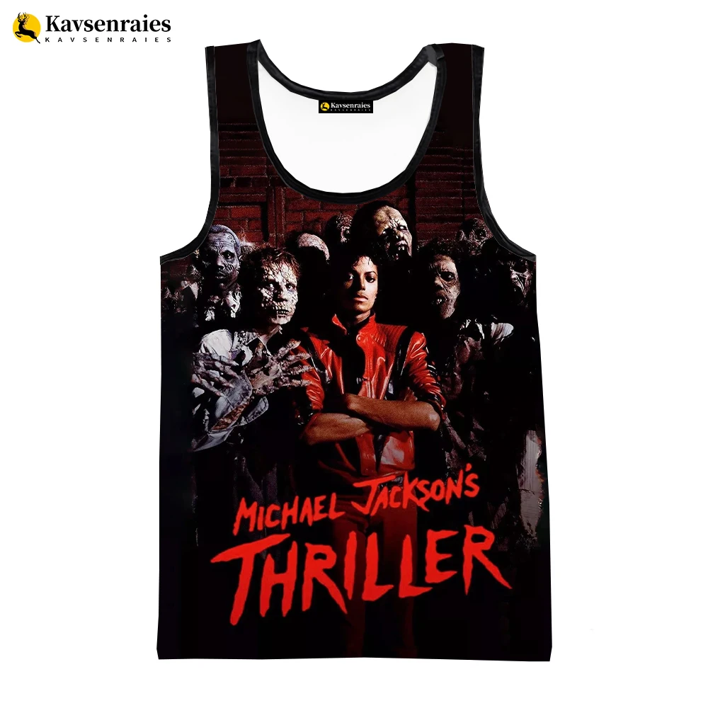 

Michael Jackson 3D Print Tank Tops Men Summer Fashion Casual Tops Hip Hop Streetwear Oversized Sleeveless Shirts Men's Clothing