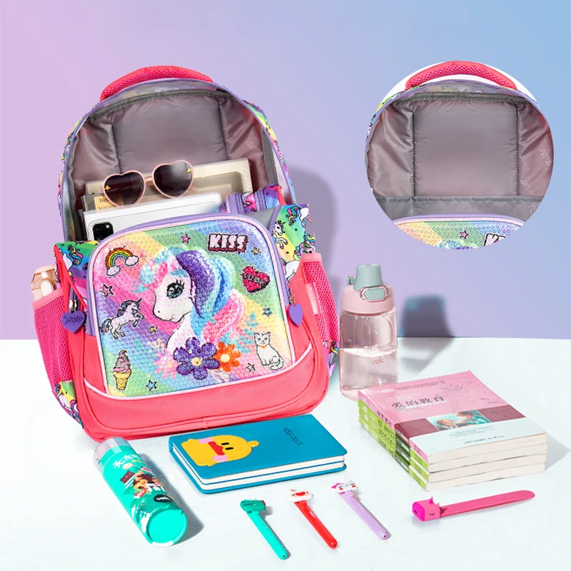 School Back Pack Kid For Girl Enfants Unicorn Girls Children Toddler Bag Backpack With Pencil Case JT260012