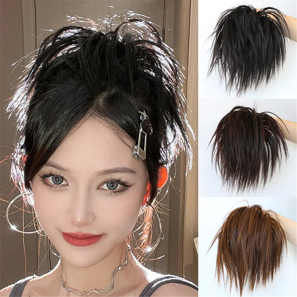 

1PC woman ins punkstyle Cool Girls Natural Fluffy Ponytail Wig Women Hair Ties wig Accessories