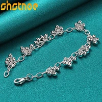 925 sterling silver smooth bright bead ball chain bracelet for women party engagement wedding gift fashion charm jewelry