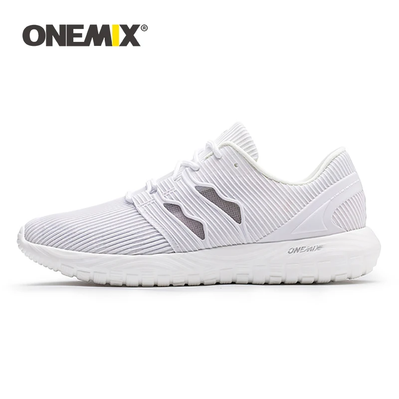 ONEMIX White Sneakers Women 2022 Casual Breathable Mesh Lightweight Traval Black Running Shoes Women Sport Shoes Walking Sneaker