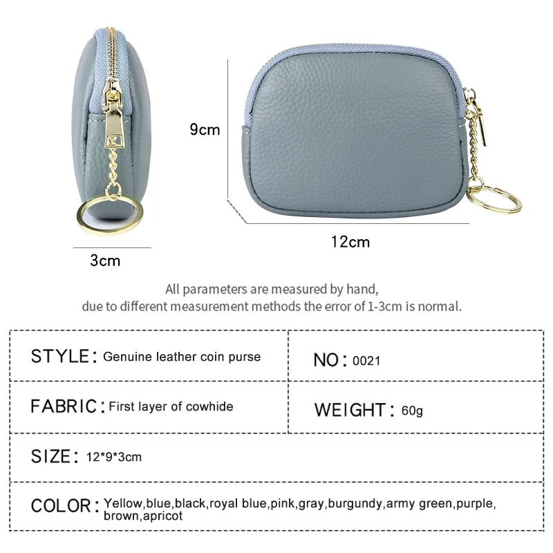 Women Mini Wallet Coin Purse Leather Kids Purses Coin Credit Card Keys Wallet Small Zipper Keychain Clutch Lipstick Change Pouch