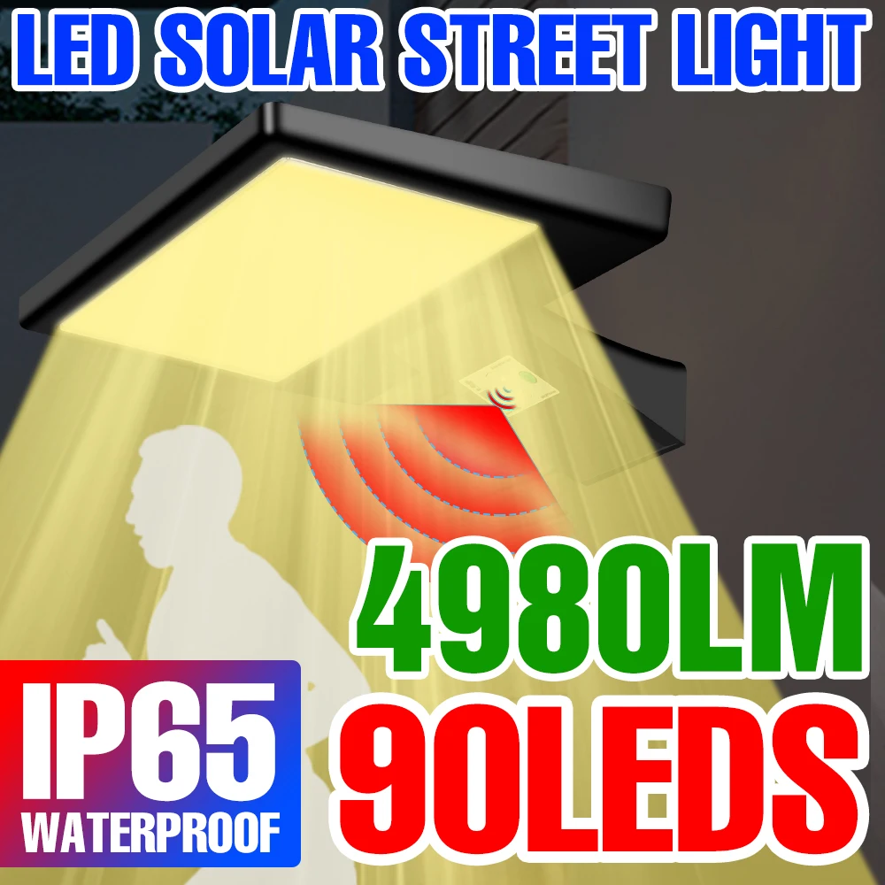 

50W LED Solar Lamp PIR Motion Sensor Outdoor Lighting Garden Wall Lamp IP65 Waterproof Sunlight Powered LED Solar Street Lights