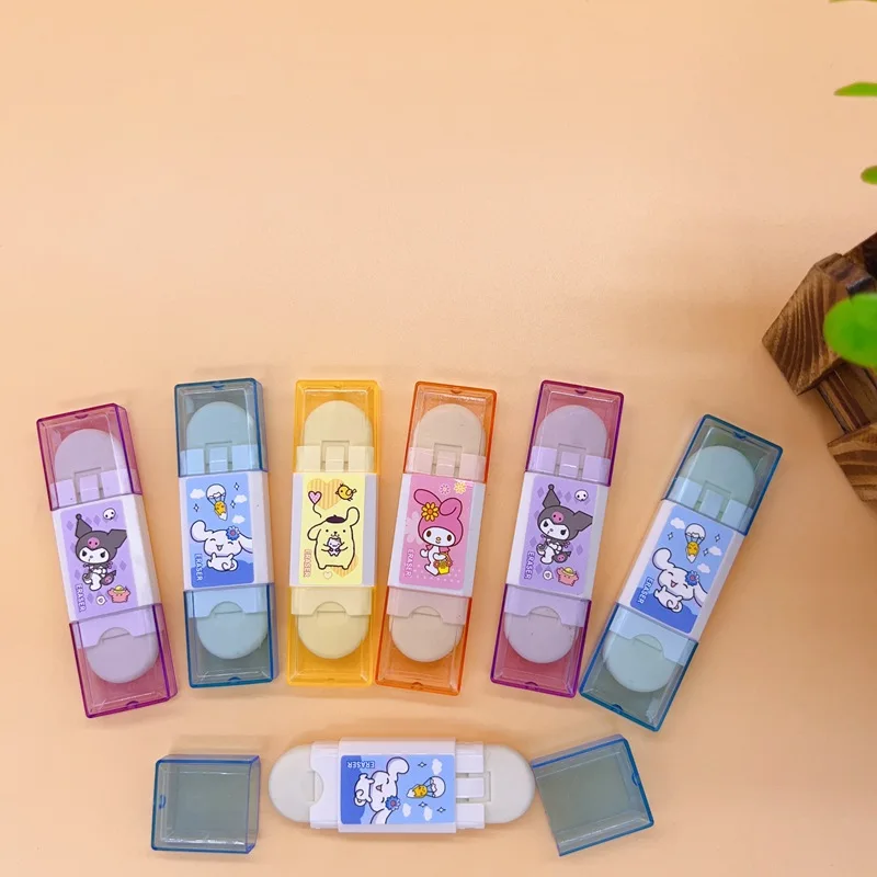 Двусторонний ластик Sanrio 48 шт. милый мультяшный детский карандаш канцелярские