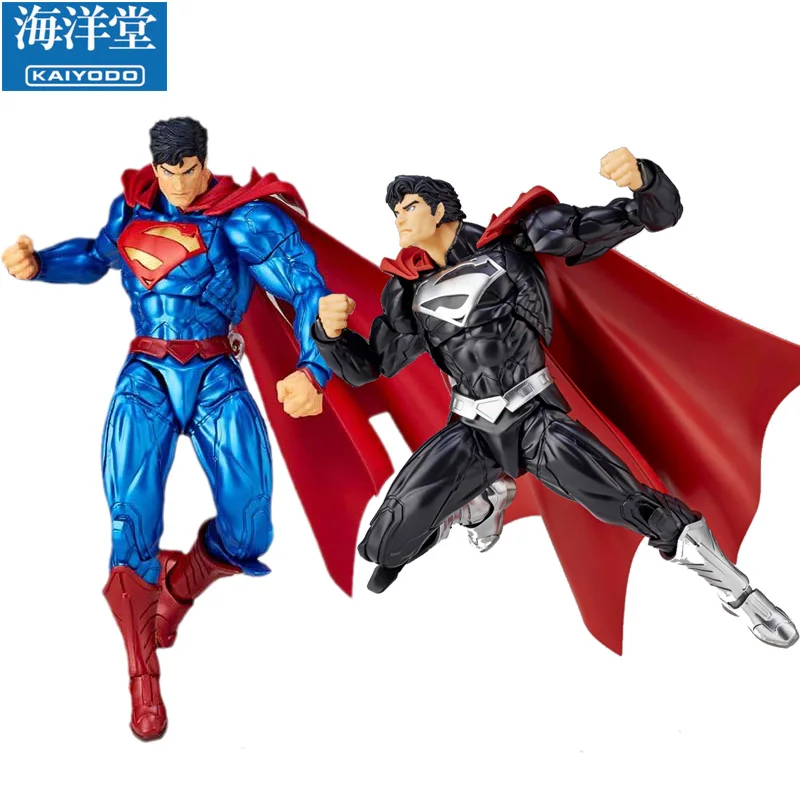 

In Stock Original KAIYODO AMAZING YAMAGUCHI No.027 DC SUPERMAN NO.027EX ORIGINAL COLOR BLACK Ver Anime Figure Model Action Toys