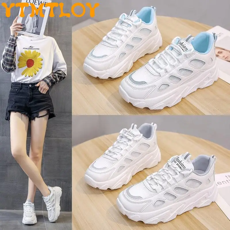 

Spring And Autumn Shoes Daddy Mesh Thick Bottom Breathable All-match Sports Shoes Ins Trendy Women's Casual ShoesChaussures Femm