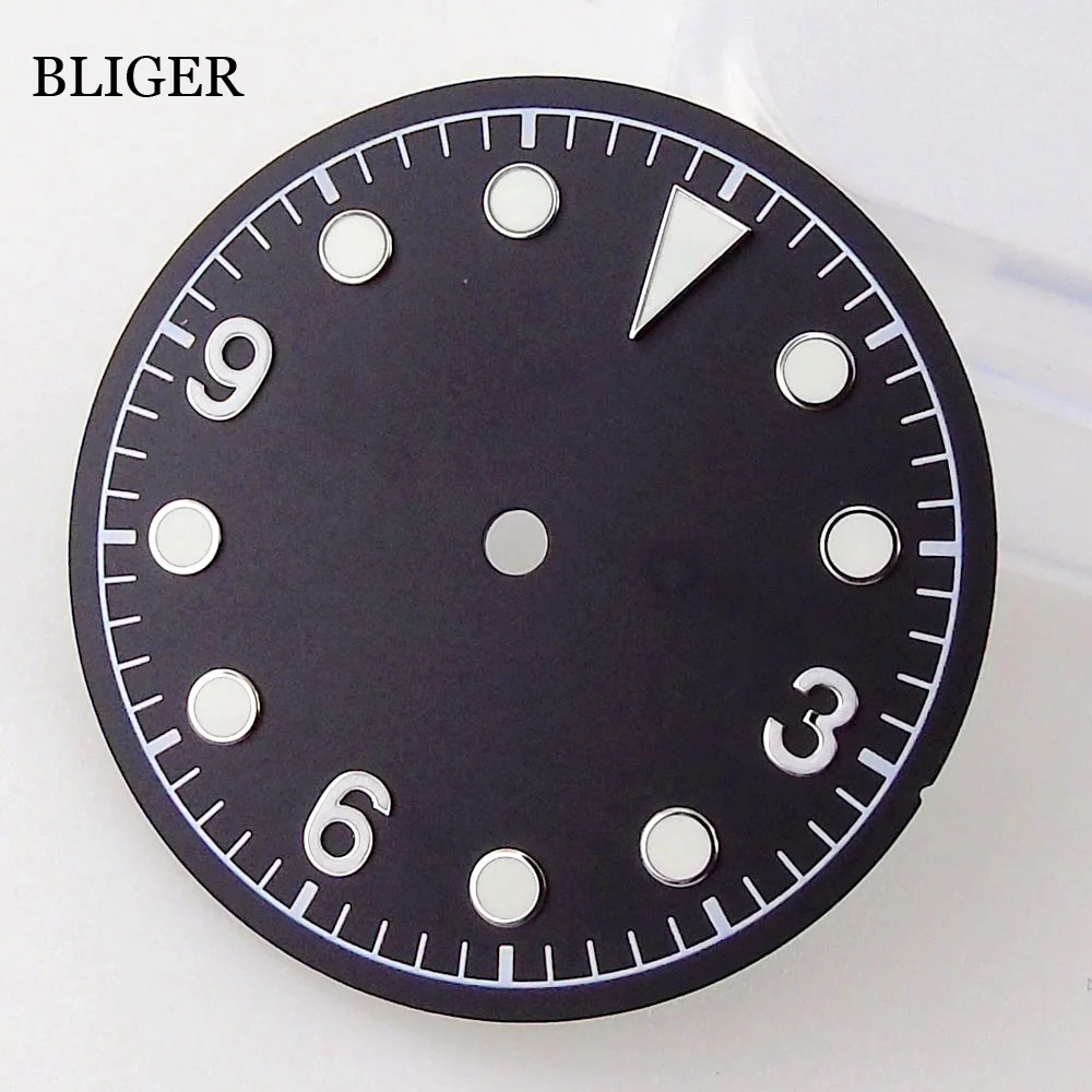 

30.4mm Black Sterile Dial Luminous Marks Watch Dial Fit For NH35A NH36A ETA 2824 2836 Miyota 8215 8205 Automatic Movement