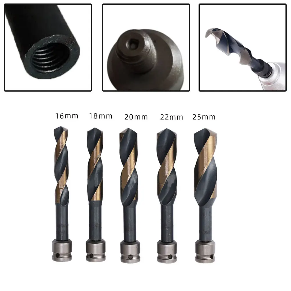 

1PCS Reduced 14mm Shank HSS Wood Drill Bit 16/18/20/22/25mm Woodworking Hole Cutter For Wood Metal Wood Drilling Power Tools