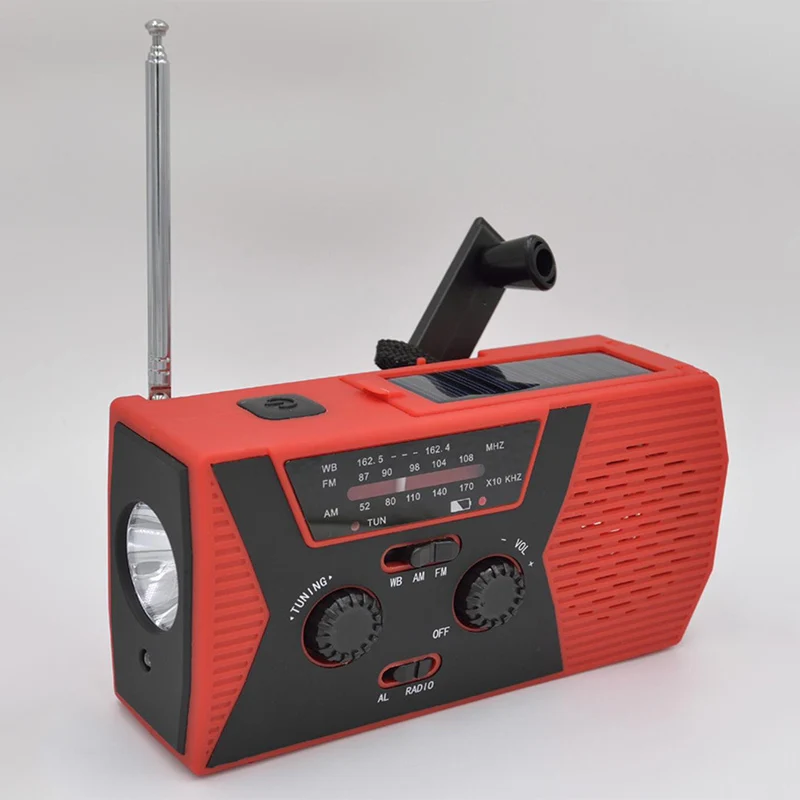 

Digital Display, Multi Band Elderly Radio, Adjustable Station, Manual Emergency Portable Radio, Emergency Flashlight