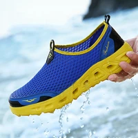 men aqua shoes outdoor breathable beach shoes lightweight quick dry wading shoes sport water camping sneakers shoes big size