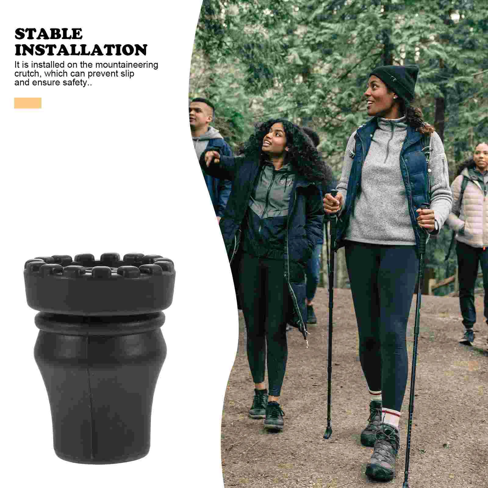 

Foot Cane Pole Crutch Anti Trekking Tips Tip Cover Stick Protector Hiking Rubber Mat Standing Self Walking Protectors Skid