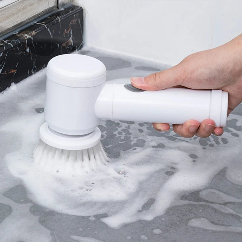 

Multifunctional Electric Cleaning Brush Handheld Wireless Charging Kitchen Bathroom Waterproof Cleaning Brush