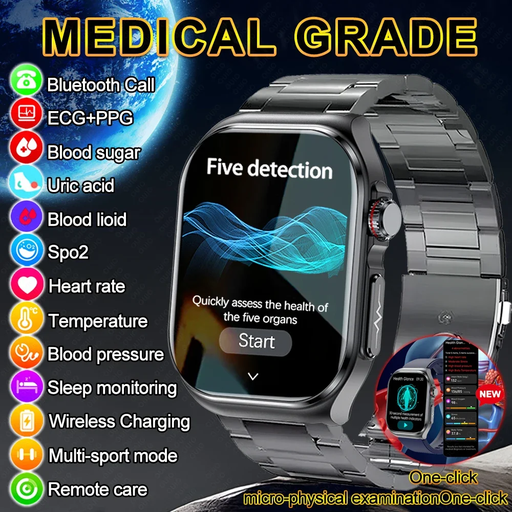 2025 Новые умные часы медицинского класса уровень сахара в крови липиды мочевой