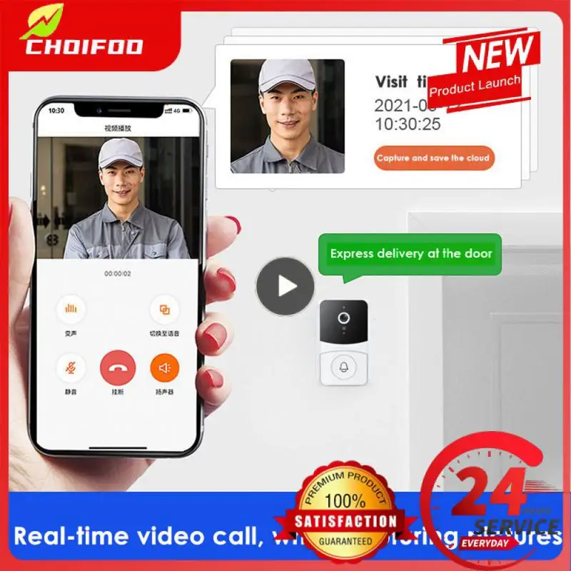 

Tuya Smart Wireless Doorbell Night Vision Video Intercom Security Alarm Smart Home Smart Door Bell Wifi Outdoor Voice Change