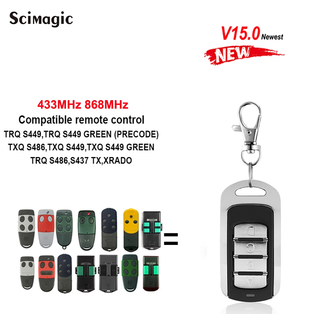 

Для открывателя ворот CARDIN S476 S486 S449 Qz/2 Qz/4 TRQ S486 TXQ с вращающимся кодом, гаражный пульт дистанционного управления, быстрая доставка из Испании