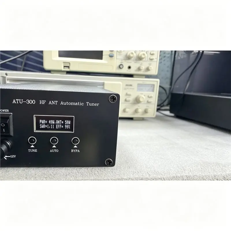 Фото Устройство согласования импеданса ATU-300W 1.8-54 МГц, автоматический антенный тюнер для коротких волн с 0.91-дюймовым OLED-экраном, SWR LC №2