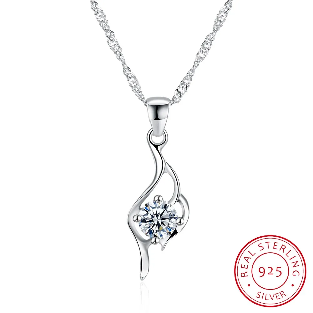 

Sterling Silver Necklace Fashion Zircon Necklace Novel Popular Korean Style Necklace