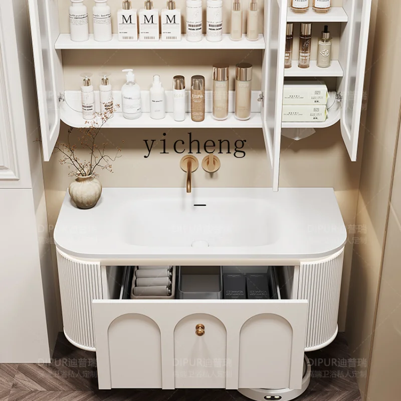 ZK шкафчик для ванной комнаты комбинированная каменная тарелка Corian полностью