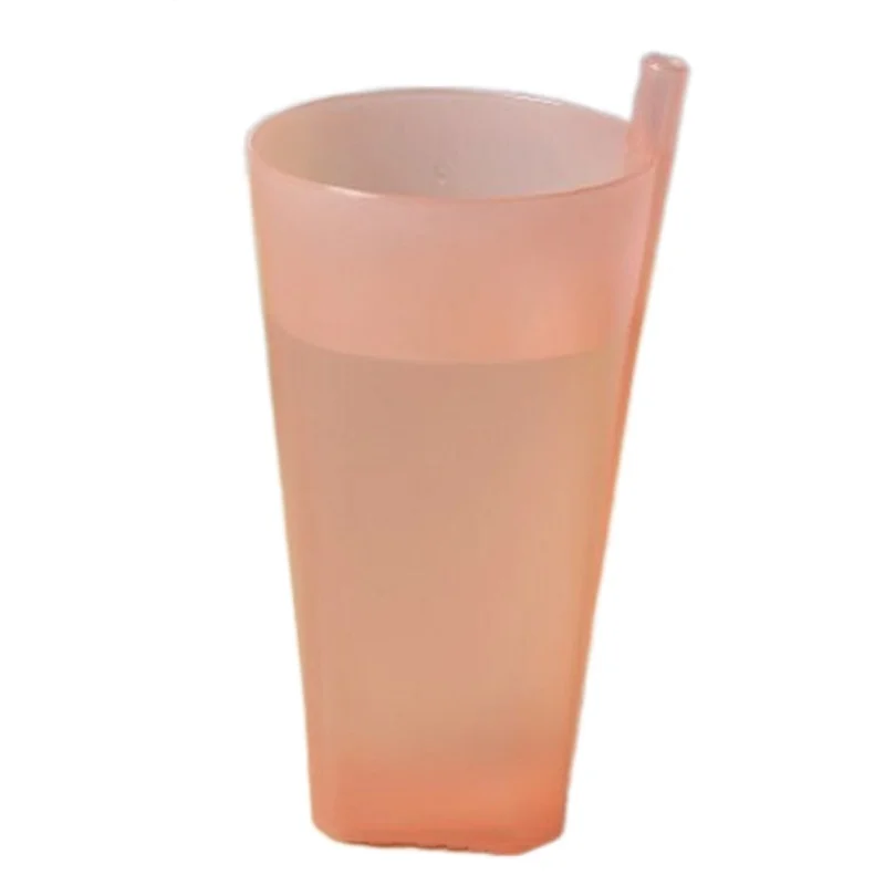 

own Children's straw cups, one-piece juice cup without lid, plastic drinking cup