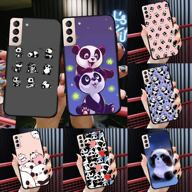 

Cute Panda Case For Samsung Galaxy S21 Ultra S20 FE S8 S9 S10 Plus Note 10 Note 20 S22 Ultra Coque