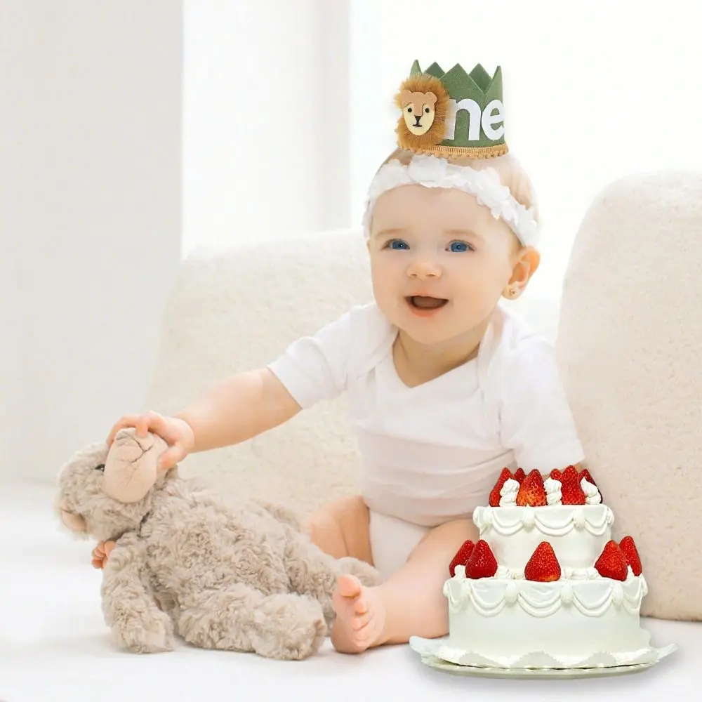 Зеленые украшения на день рождения Wild Корона Лев где дикие вещи товары для