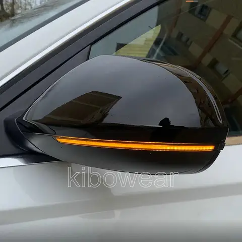 Kibowear для Audi A6 C7 S6 4G RS6 динамический прокрутки светодиодный указатель поворота Боковые зеркальные огни последовательный мигалка 2013 2015 2017