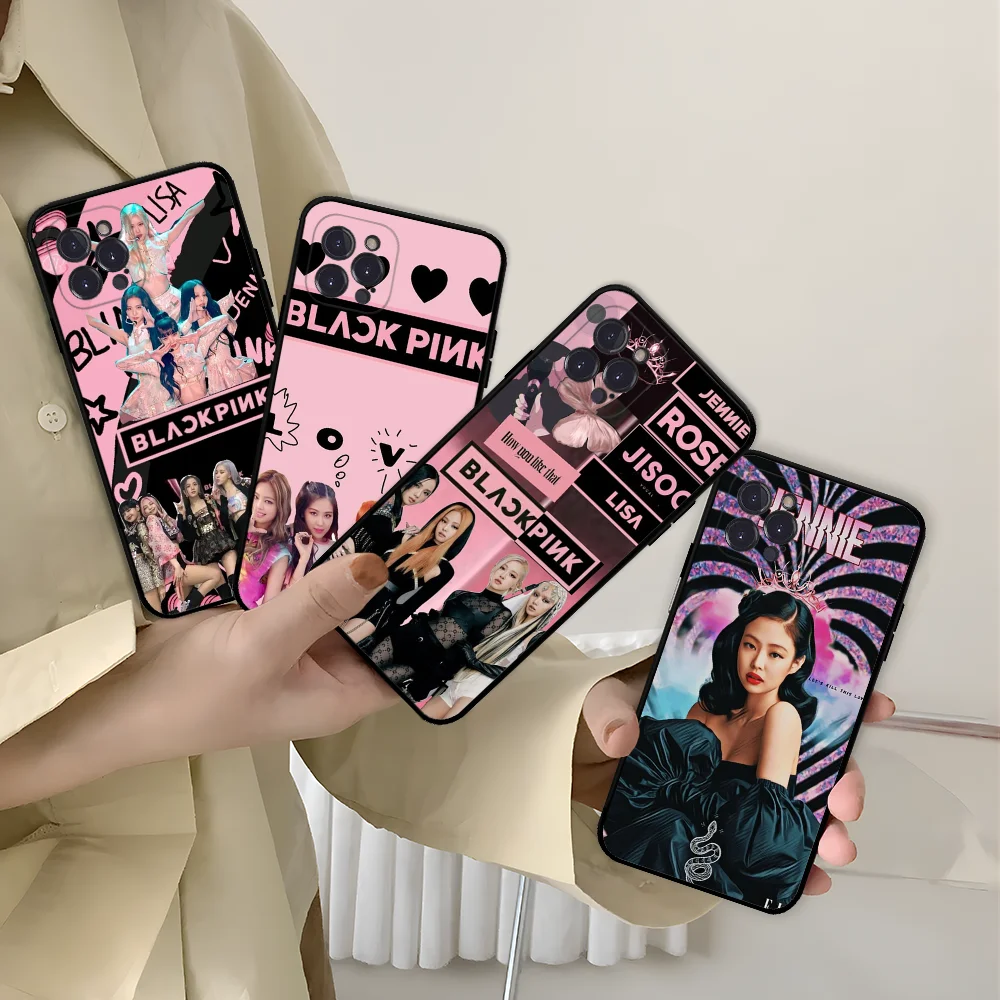 Чехол B-Blackpink для телефона IPhone 16 15 13 14 Pro Max XS XR 12 11 Mini 6 7 8 Plus мягкая прозрачная задняя