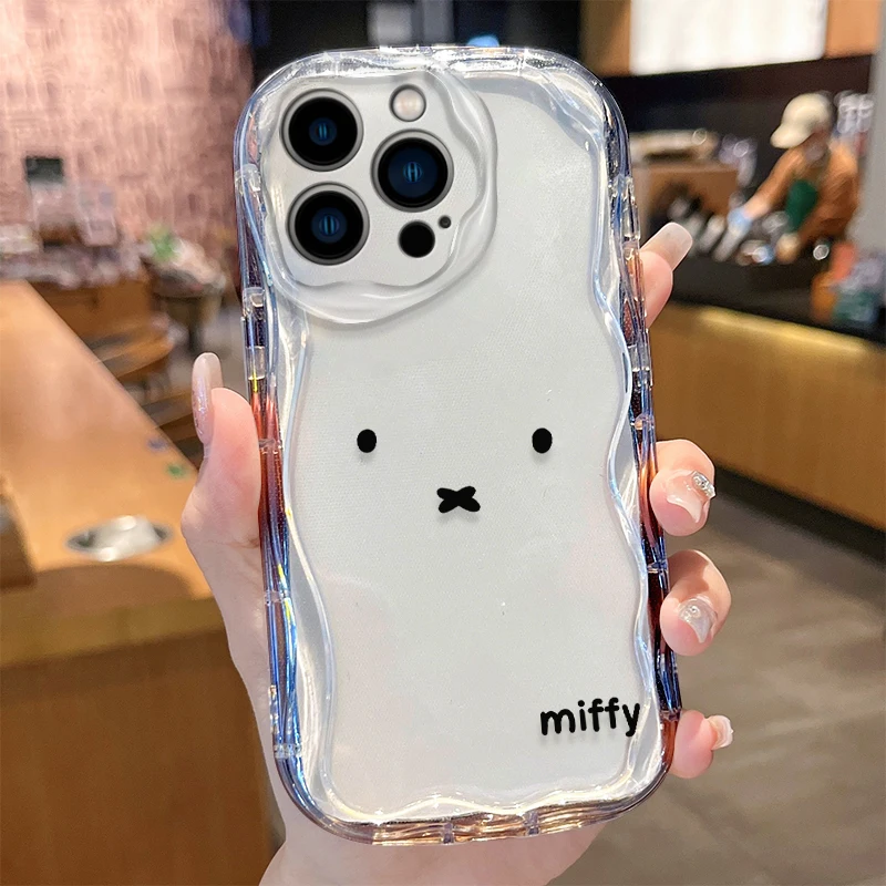 Lovely-Miffys 3D Wave Case For Xiaomi Mi 14 12 12T 11 Lite Poco M6 X6 X5 X4 F4 X3 M3 Pro 4G 5G Soft Silicone Cover