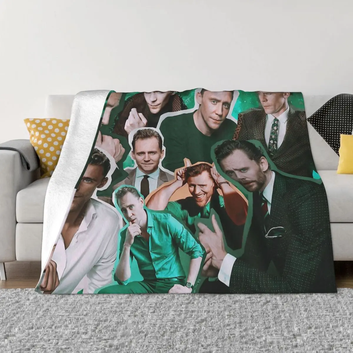 

Tom Hiddleston Excellent Producer Musician Blankets Coral Fleece Plush Decoration Bedroom Bedding Couch Bedspread