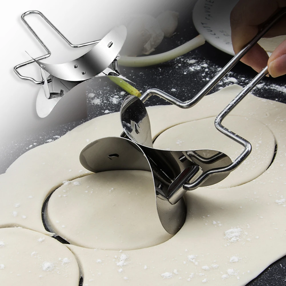 

DIY Dumpling Mold Round Rolling Cutting Blade Dough Circle Cutter Ravioli Maker Device Dumpling Wrapper Manual Household Tools