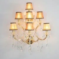 crystal wall lamp european style living room bedroom decoration lamp dining room lighting corridor home candle lamp