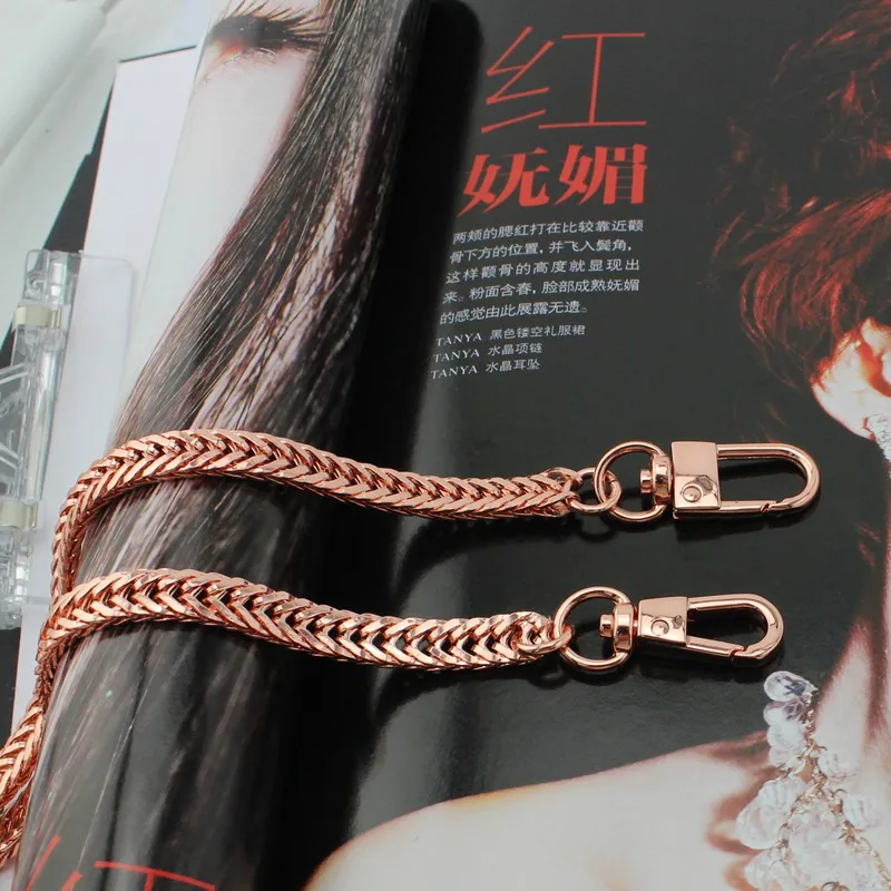 10pcs 7mm High Grade Width bag strap Snake chain purse handle purse metal strap replaced handbag strap bag parts