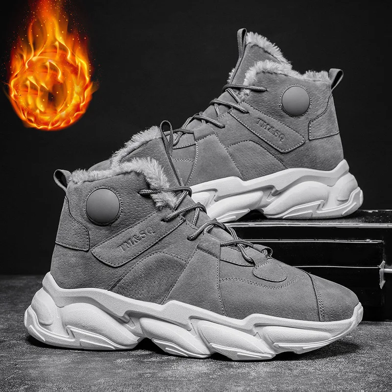 Winter Shoes Men Tennis Shoes Leather 