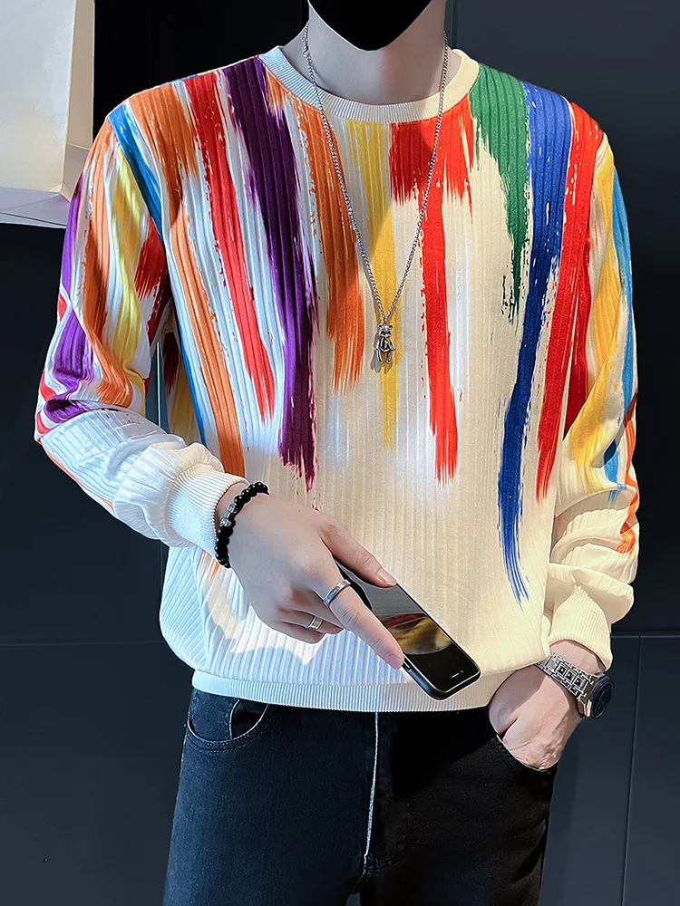 

New Arrival Sweatshirt Mens Spring Autumn New Reversible Splicing Warm Youth Men's Casual Long Sleeves Sweatshirts 2023 D53