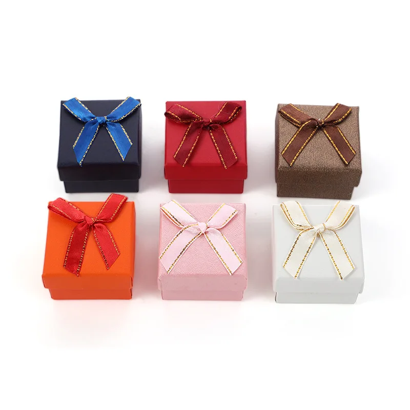 

luxury Jewelry Gift Box Fashion Ring Earrings Pendant Gift Box 5X5X3cm Display Packaging Box