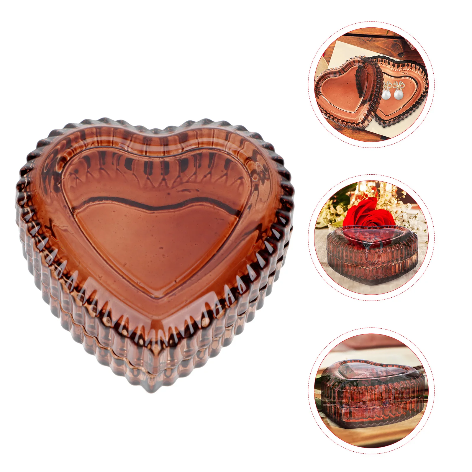 

Jewelry Box Crystal Trinket Storage Organizer Boxes Novelty Case Desk Makeup Display Wedding Candy Chocolate Bowl Gift Shaped