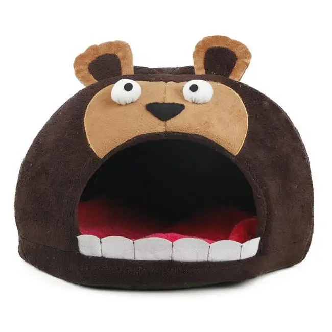 

® 'Roar Bear' Snuggle Plush Polar Fleece Fashion Designer Pet Dog Bed House Lounge