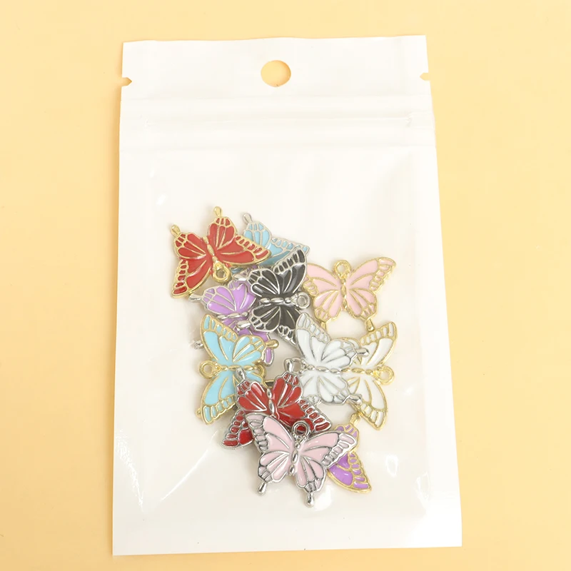 Подвески в виде бабочки из цинкового сплава 10 шт