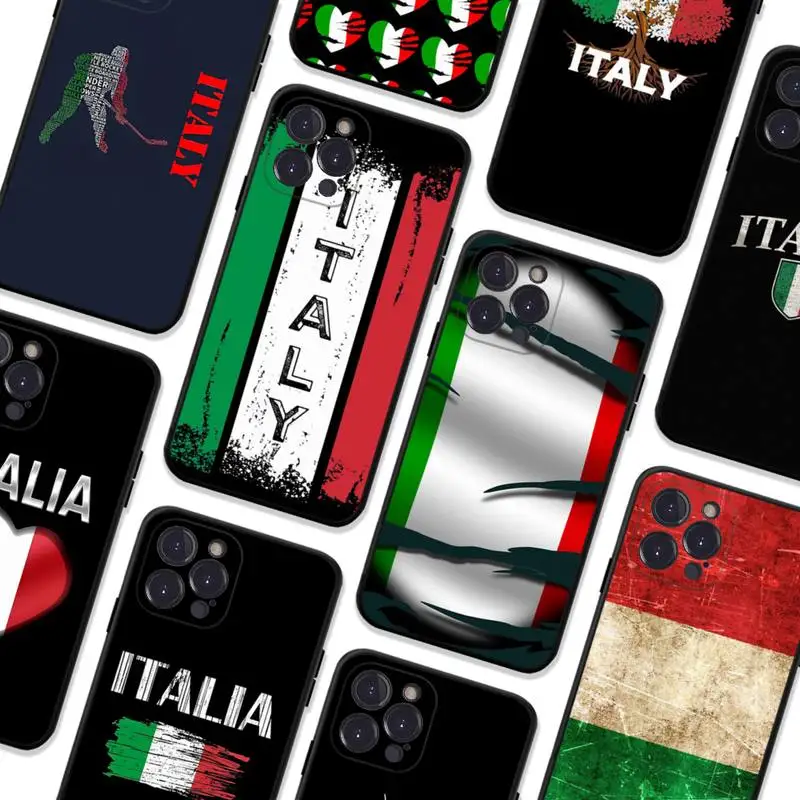 

MaiYaCa Italy Flag Phone Case For iPhone 14 11 12 13 Mini Pro XS Max Cover 6 7 8 Plus X XR SE 2020 Funda Shell