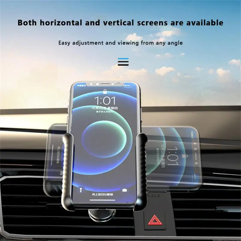 

Air Conditioning Outlet Telescopic Car Holder One-key Locking Memory Bracket Mobile Phone Holder 360 Free Adjustment Creative
